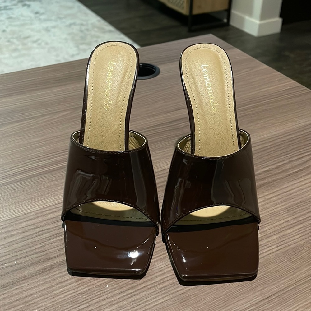 Brown Heeled Sandals